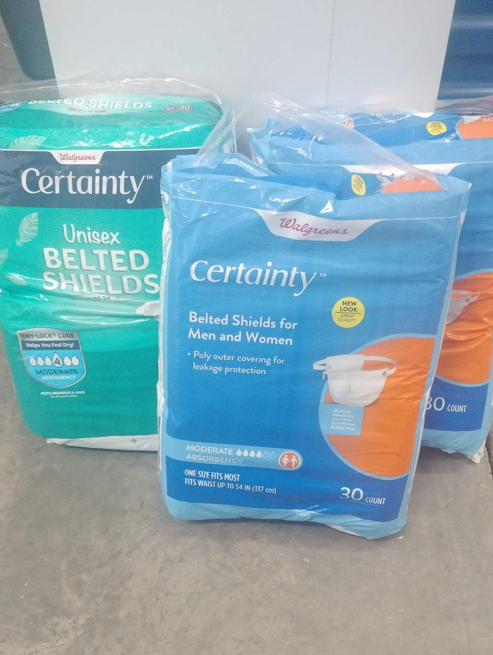 Certainty Unisex Belted Shields One Size Fits Most (30 Count) by Walgreens.